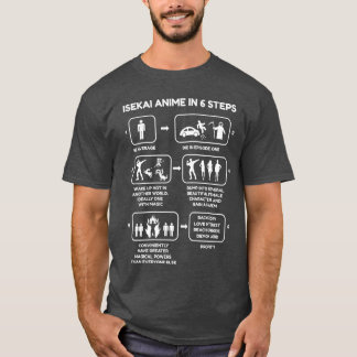 Isekai-anime in Si-stappen Funny Isekai-anime Nove T-shirt
