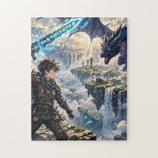 Isekai Held vs Hemel Draak Legpuzzel (Verticaal)