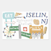 Iselin, NJ Doodle Sticker (Voorkant)