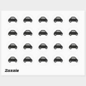 Isetta Black Ronde Sticker (Vel)