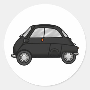 isetta zwart ronde sticker