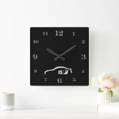 ISF logo witte borstelslag Vierkante Klok (Huis)