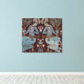 Isfahan-stijlpaneel, Perzisch, 17e eeuw (zijde) Canvas Afdruk (Insitu (Houten vloer))