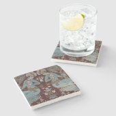 Isfahan-stijlpaneel, Perzisch, 17e eeuw (zijde) Stenen Onderzetter (Zijkant)