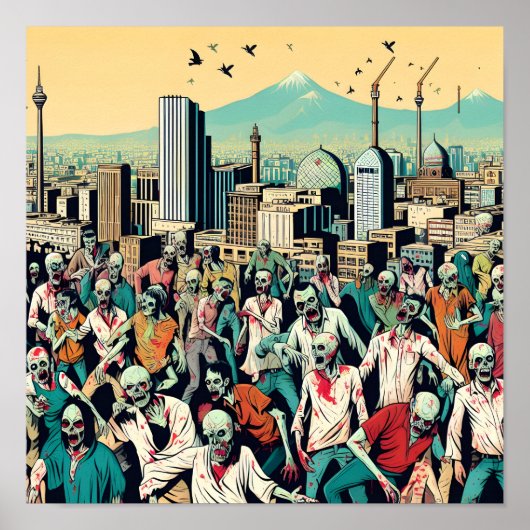 Isfahan with zombies - Persian (iran) design Poster (Voorkant)