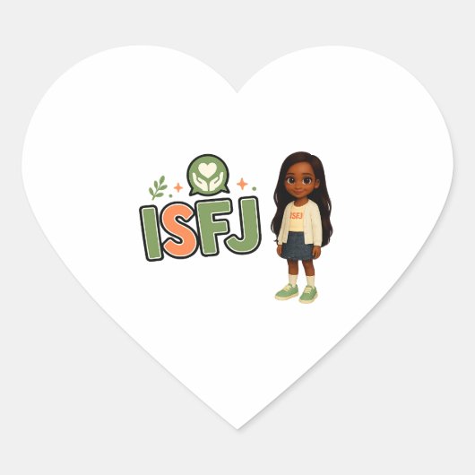 ISFJ — A Guardiã da Harmonia Hart Sticker (Voorkant)