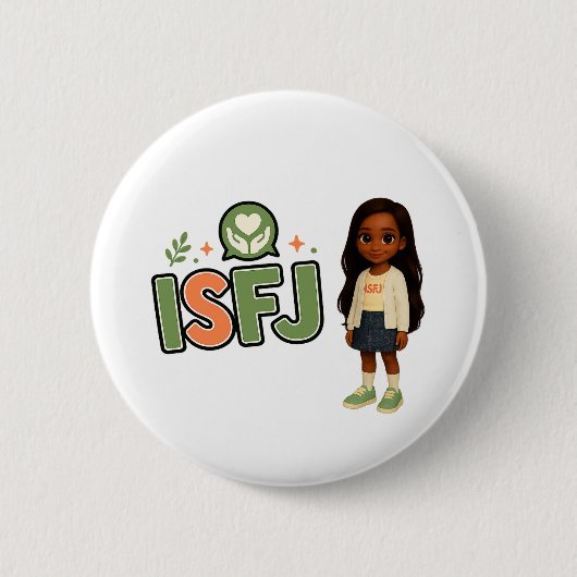 ISFJ — A Guardiã da Harmonia Ronde Button 5,7 Cm (Voorkant)