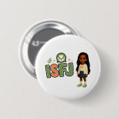 ISFJ — A Guardiã da Harmonia Ronde Button 5,7 Cm (Voorkant /achterkant)