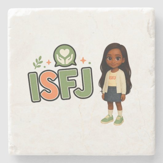 ISFJ — A Guardiã da Harmonia Stenen Onderzetter (Voorkant)