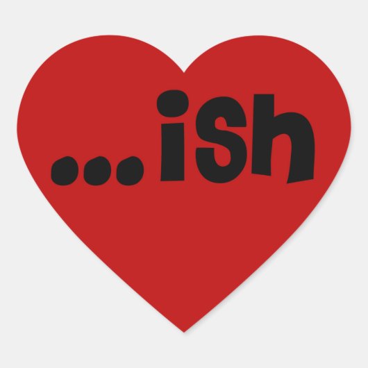 ish logo rood hart sticker (Voorkant)