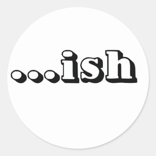 ish logo Wt Ronde Sticker (Voorkant)