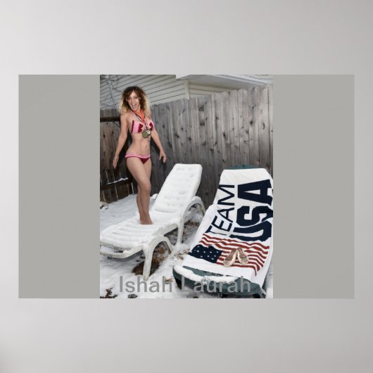 Ishah Laurah tijdens de Olympische Winterspelen 20 Poster (Voorkant)