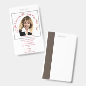 Ishah Laurah Wright Foundation Universiteit ID Badge (Voor- en achterkant)