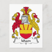 Isham Family Crest Briefkaart (Voorkant)
