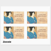 Ishida Waka Spring Sentiment japanse dame Rechthoekige Sticker (Vel)
