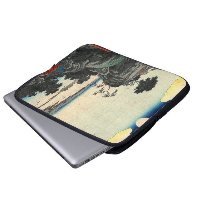 Ishiyama Autumn Moon 1857 Laptop Sleeve (Voorkant onderkant)