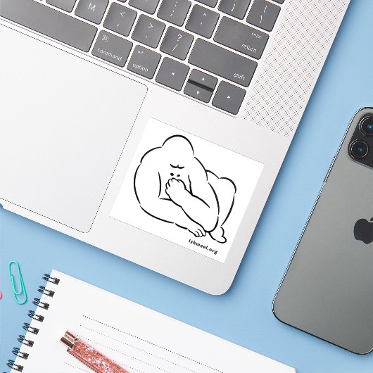 Ishmael Sticker door Daniel Quinn (Laptop met iPhone)