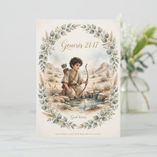 Ishmael Trading Card - Genesis 21:17 Kaart