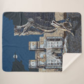 Ishtar Gate & Lamassu Sherpa Blanket Sherpa Deken (Voorkant (horizontaal))