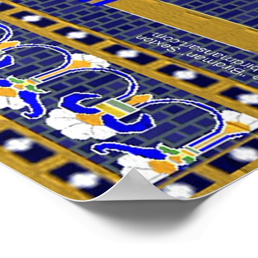 Ishtar Gate Wall van Flowers Print (Hoek)