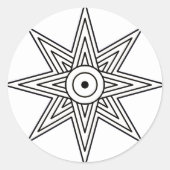 Ishtar-stersymbool Ronde Sticker (Voorkant)
