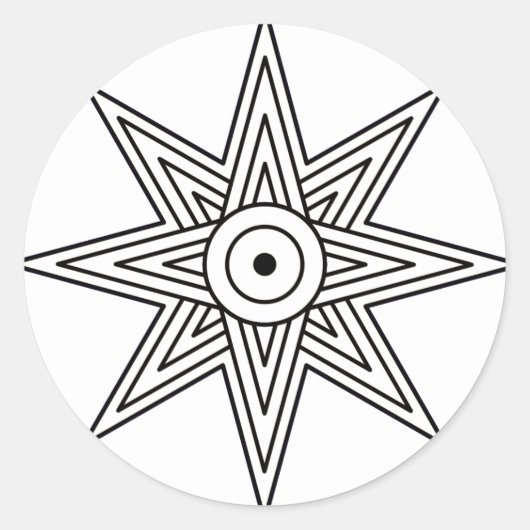 Ishtar-stersymbool Ronde Sticker (Voorkant)