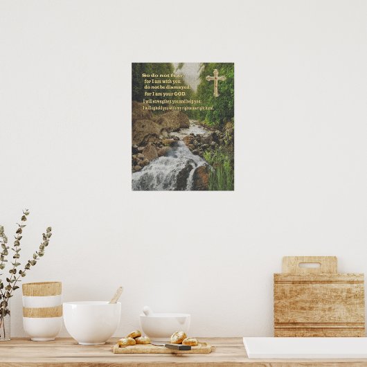 Isiah 41:10 Christelijk poster (Keuken)