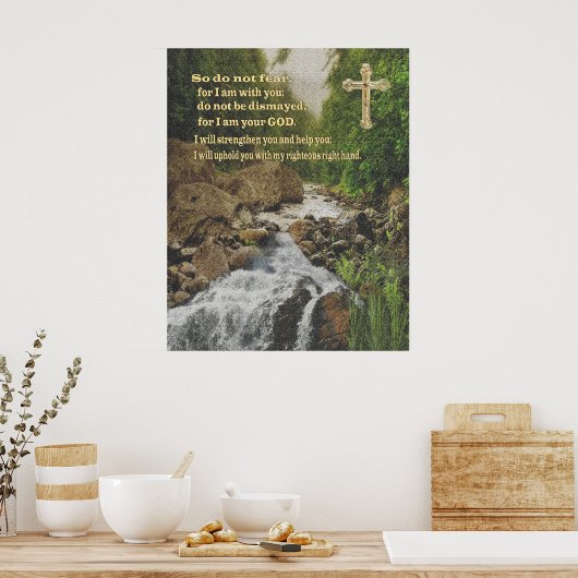 Isiah 41:10 Christelijk poster (Keuken)
