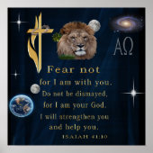 Isiah 41:10 het Poster van de Manuscript (Voorkant)