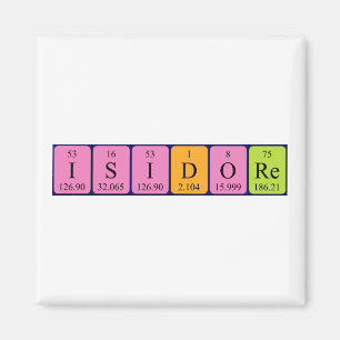 Isidore periodiek table name magnet