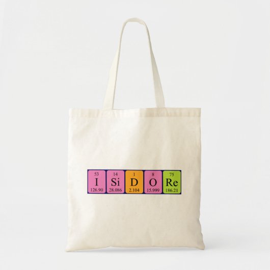 Isidore periodieke table name canvas tas (Voorkant)