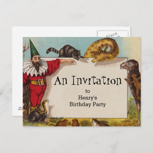 Isidorus de Elf en zijn Dieren Briefkaart (Voorkant / Achterkant)