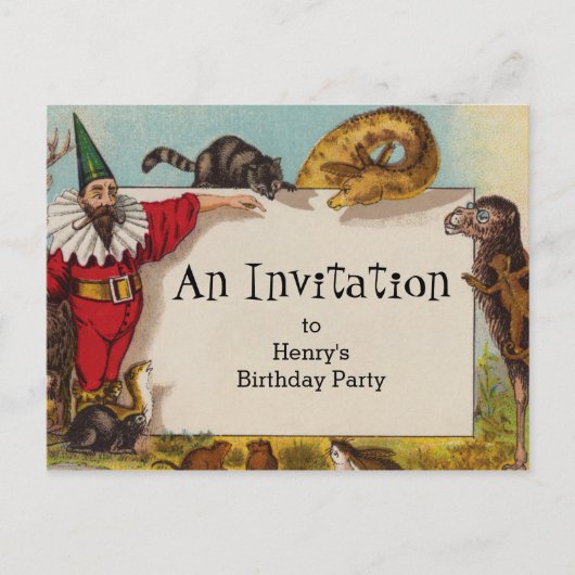 Isidorus de Elf en zijn Dieren Briefkaart (Voorkant)