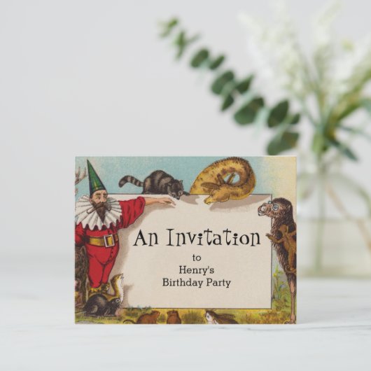 Isidorus de Elf en zijn Dieren Briefkaart (Staand voorkant)