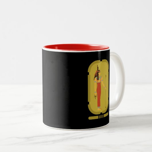 Isis Ancient Egypt Goddess Two-Tone Coffee Mok (Voorkant rechts)