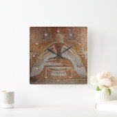 ISIS, Antiek Brown Sepia Vierkante Klok (Huis)