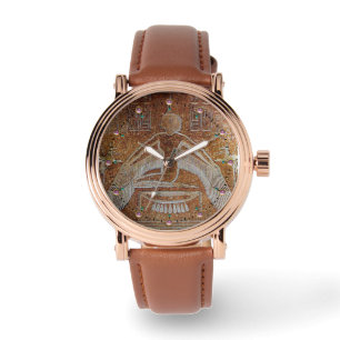 ISIS, Antiek Egyptisch godin Brown White Horloge