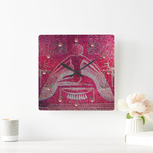 ISIS, Antiek rood Vierkante Klok (Huis)