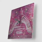 ISIS, Antiek roze Vierkante Klok (Hoek)