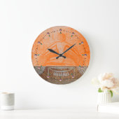 ISIS, Antique Brown Orange Sepia Grote Klok (Huis)