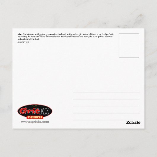 Isis-Briefkaart Briefkaart (Achterkant)