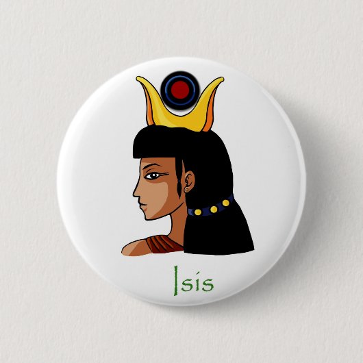 Isis Oud-Egyptische Godin Badge Ronde Button 5,7 Cm (Voorkant)