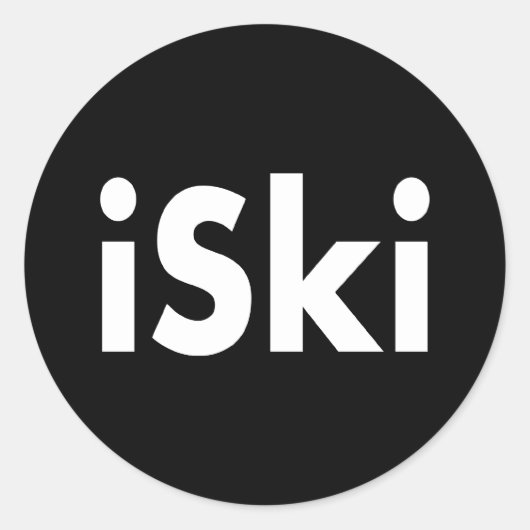 iSki Ronde Sticker (Voorkant)