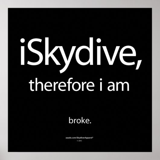 iSkydive dus... Poster (Voorkant)