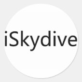 iSkydive Ronde Sticker (Voorkant)