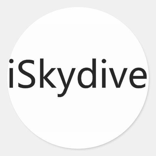 iSkydive Ronde Sticker (Voorkant)