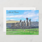Isla de Pascua, (Paaseiland), Chili Briefkaart (Voorkant / Achterkant)