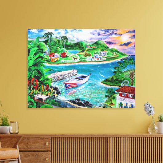 Isla Del Encanto - Kunst van Galina - Canvas Afdruk (Insitu (Woonkamer))