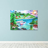 Isla Del Encanto - Kunst van Galina - Canvas Afdruk (Insitu (Houten vloer))