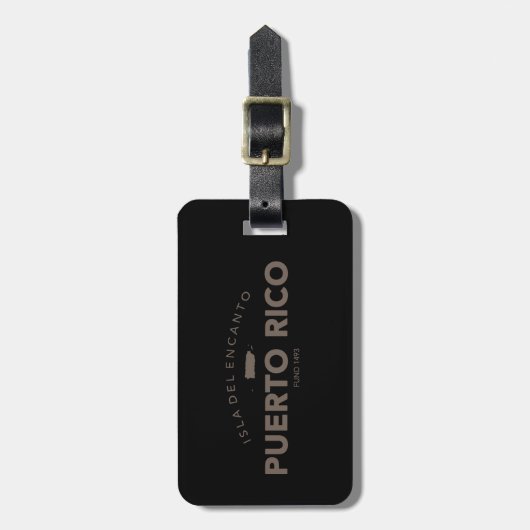 Isla del Encanto, Puerto Rico Bagagelabel (Voorkant verticaal)